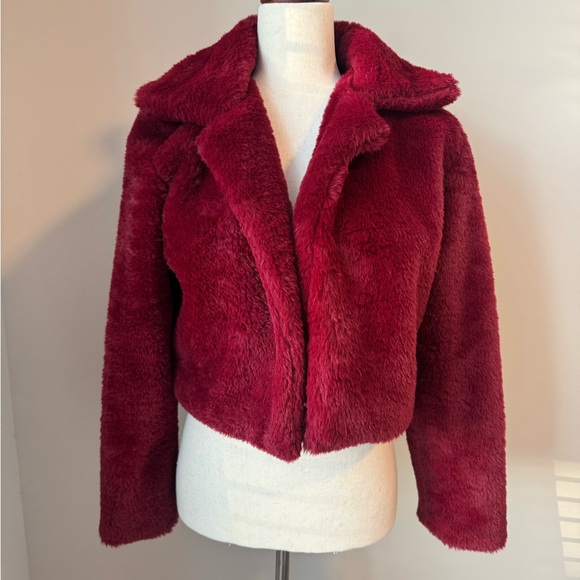 Jackets & Blazers - Women's Red Faux Fur Jacket